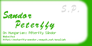 sandor peterffy business card